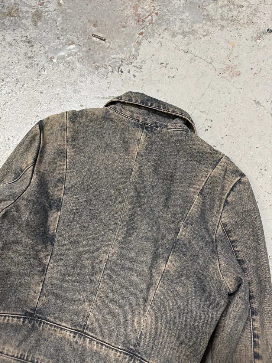 SS2006 Cavalli Pleats Studded Blue Denim Jacket MuvuORl 5