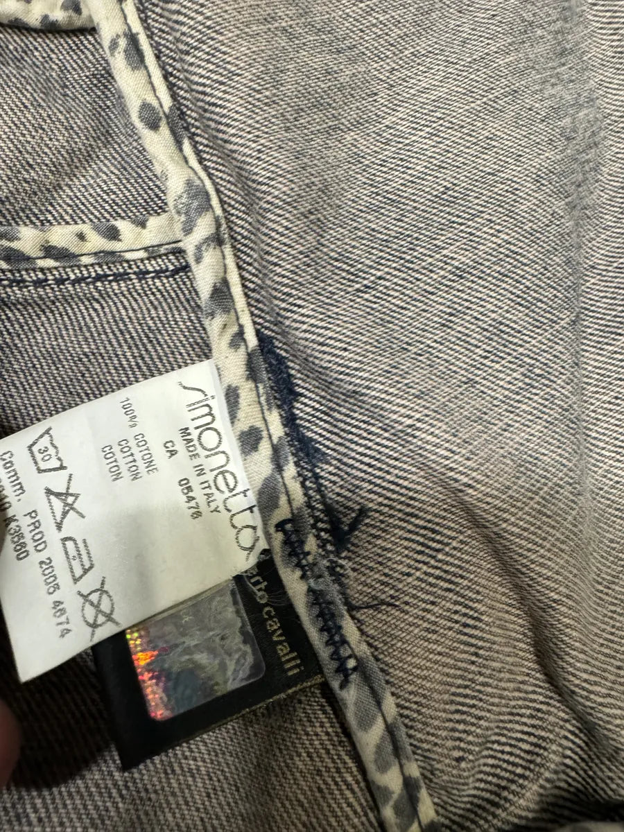 SS2006 Cavalli Pleats Studded Blue Denim Jacket MuvuORl 6