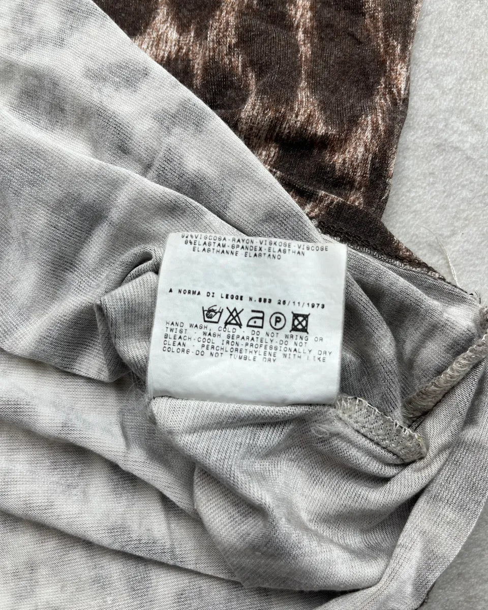 SS2006 Cavalli White & Brown Leopard Print T-Shirt gaBodRZ 11