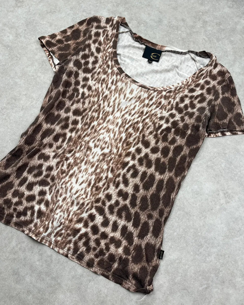 SS2006 Cavalli White & Brown Leopard Print T-Shirt gaBodRZ 3