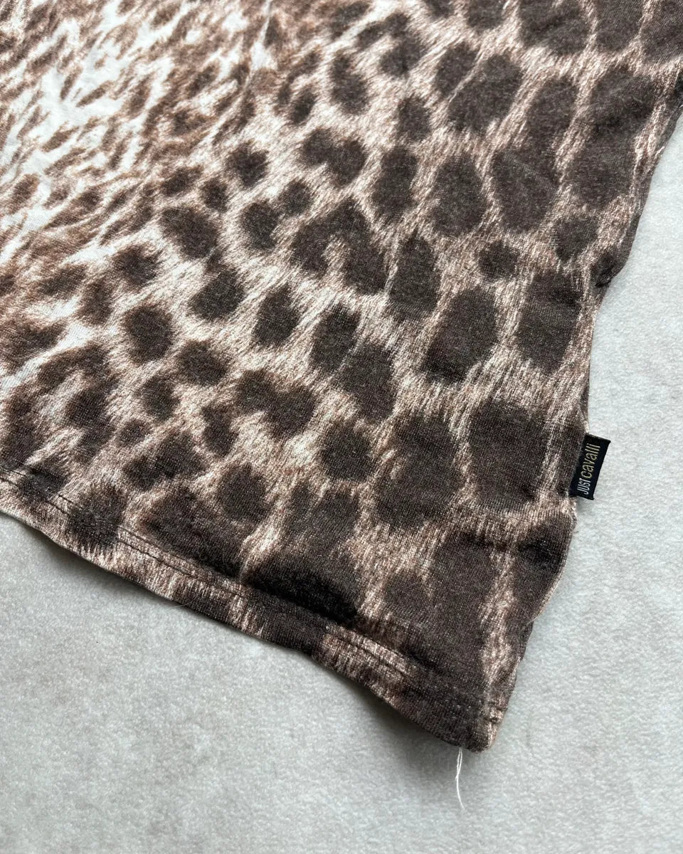 SS2006 Cavalli White & Brown Leopard Print T-Shirt gaBodRZ 6