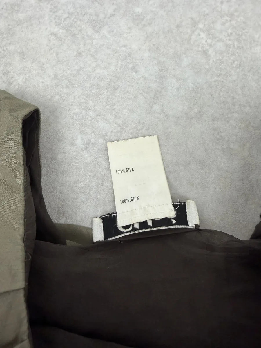 SS2006 Chloé Khaki Green Relief Silk Tank Top BYOEYKb 6