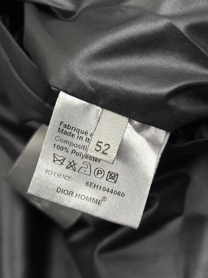 SS2006 Dior Black Nylon Light Teddy Jacket by Hedi Slimane WmcTvqt 11