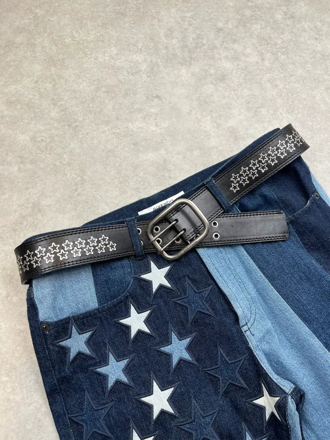 SS2006 Dior Homme Black Leather Star Studded Belt by Hedi Slimane anilyfE 3