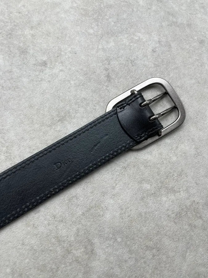 SS2006 Dior Homme Black Leather Star Studded Belt by Hedi Slimane anilyfE 7