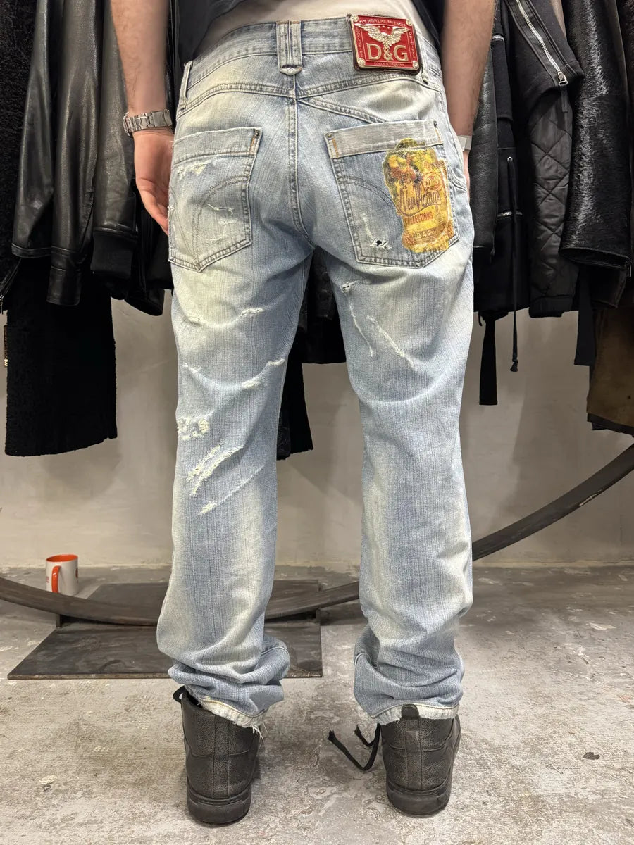 SS2006 Dolce & Gabbaba Blue Faded Denim Jeans (L) VqPkymi 2