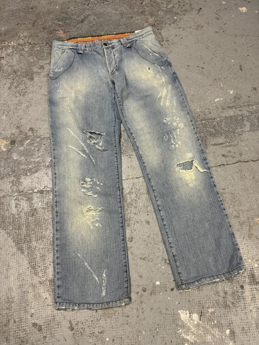SS2006 Dolce & Gabbaba Blue Faded Denim Jeans (L) VqPkymi 4