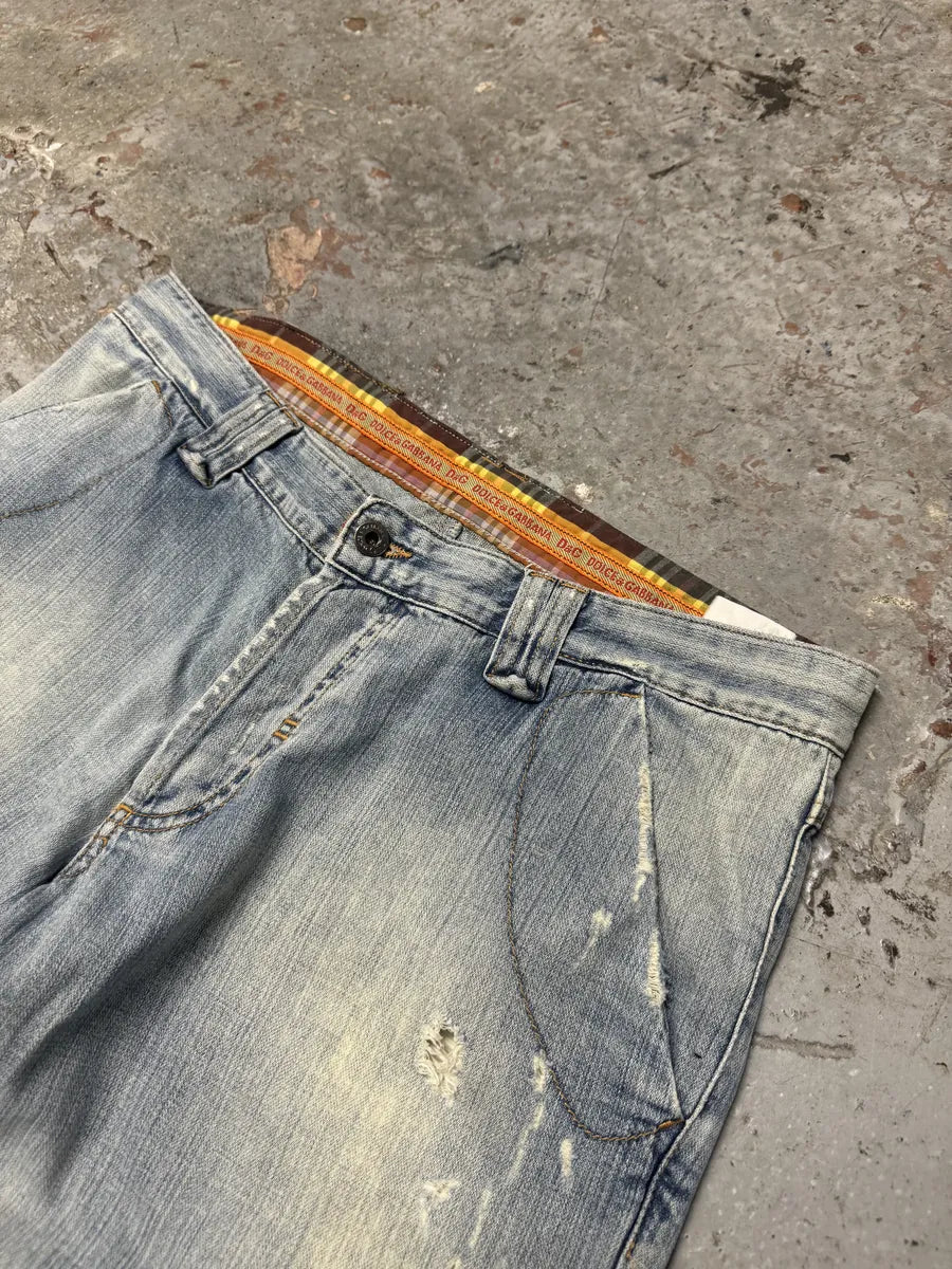 SS2006 Dolce & Gabbaba Blue Faded Denim Jeans (L) VqPkymi 7