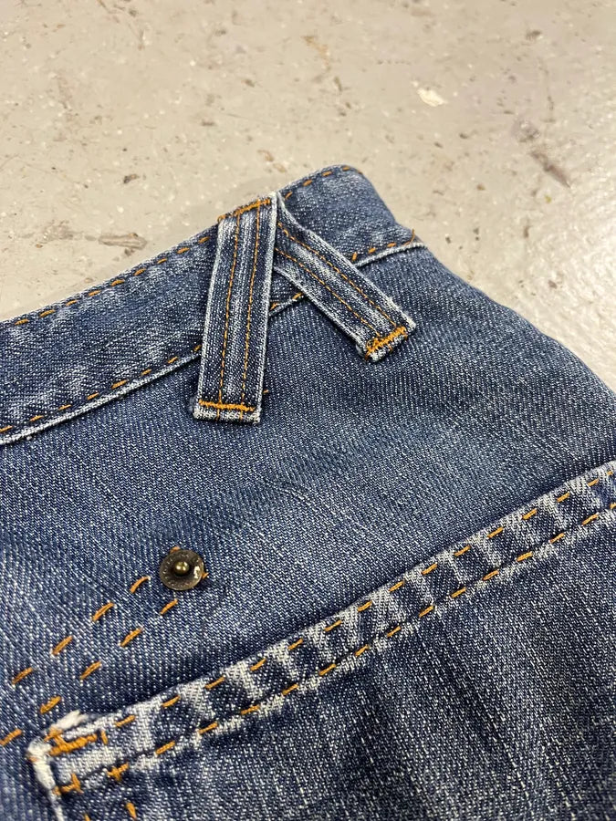 SS2006 Dolce & Gabbana Avant-Garde Blue Twisted Denim Jeans (S) 11