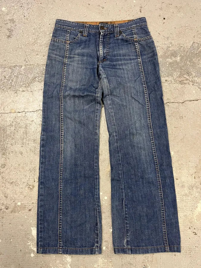 SS2006 Dolce & Gabbana Avant-Garde Blue Twisted Denim Jeans (S) 2