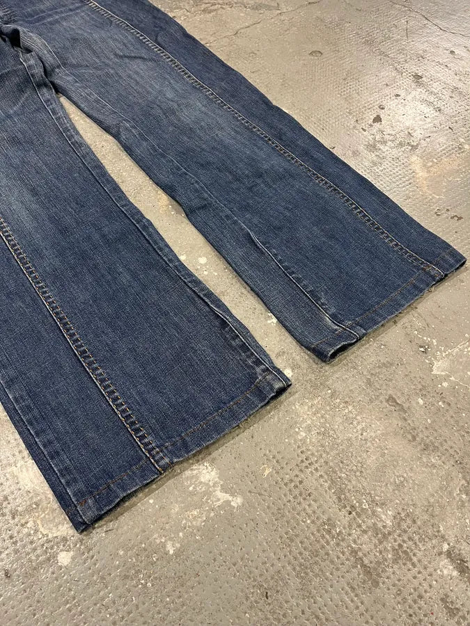 SS2006 Dolce & Gabbana Avant-Garde Blue Twisted Denim Jeans (S) 7