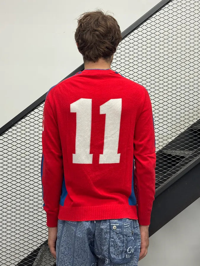 SS2006 Dolce & Gabbana Back Number Red Wool Sweater PoogCDz 2