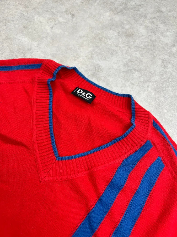 SS2006 Dolce & Gabbana Back Number Red Wool Sweater PoogCDz 3