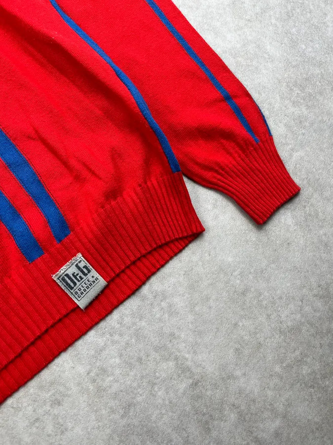 SS2006 Dolce & Gabbana Back Number Red Wool Sweater PoogCDz 4