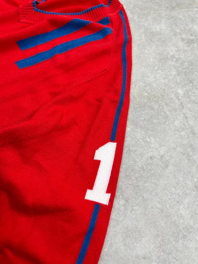 SS2006 Dolce & Gabbana Back Number Red Wool Sweater PoogCDz 5