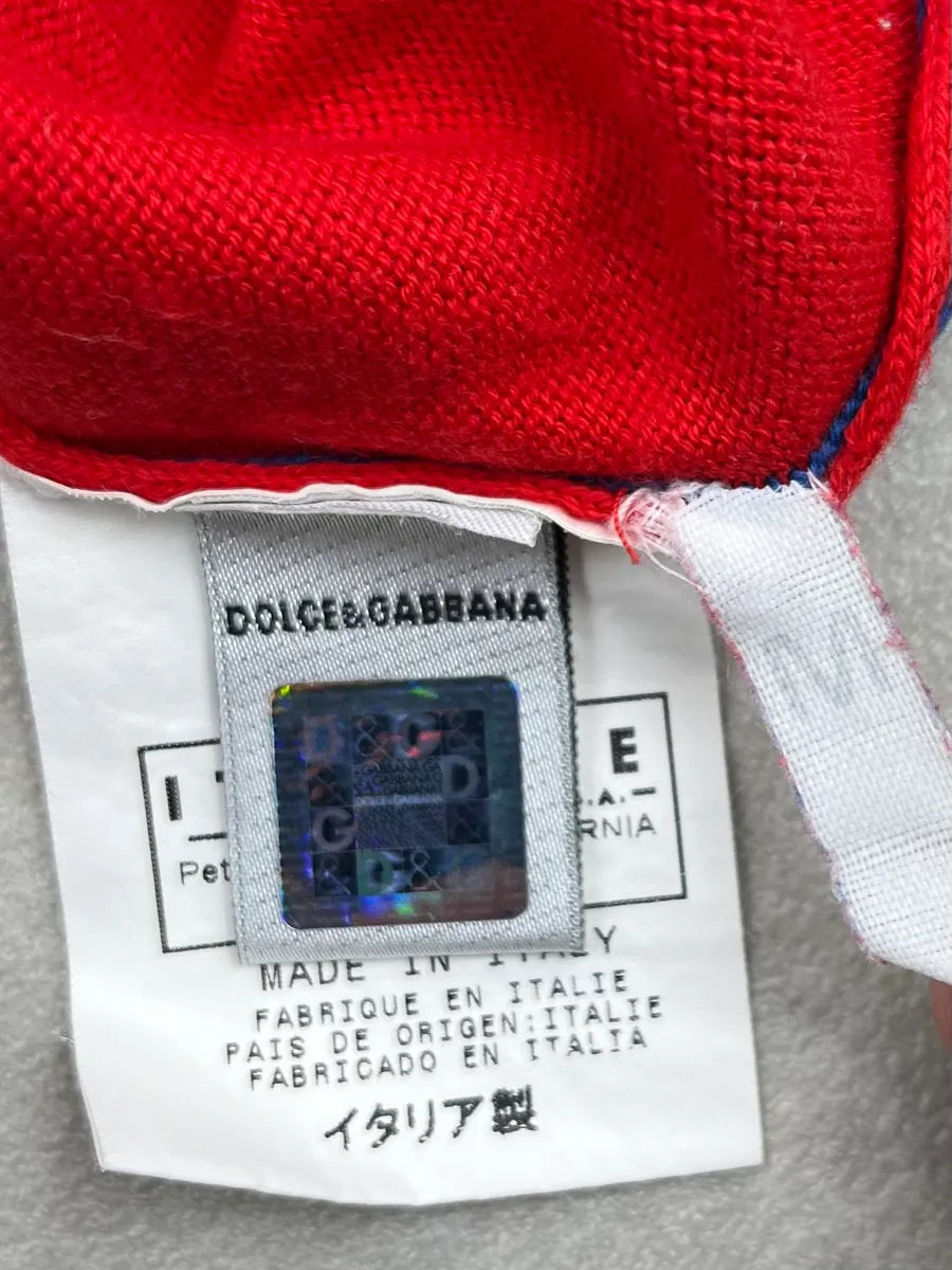 SS2006 Dolce & Gabbana Back Number Red Wool Sweater PoogCDz 8