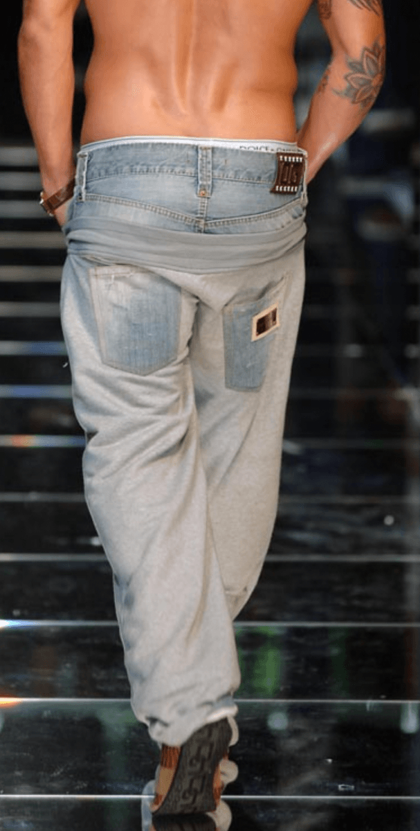 SS2006 Dolce & Gabbana Beige Denim Hybrid Jogger Pants HIadVCt 1