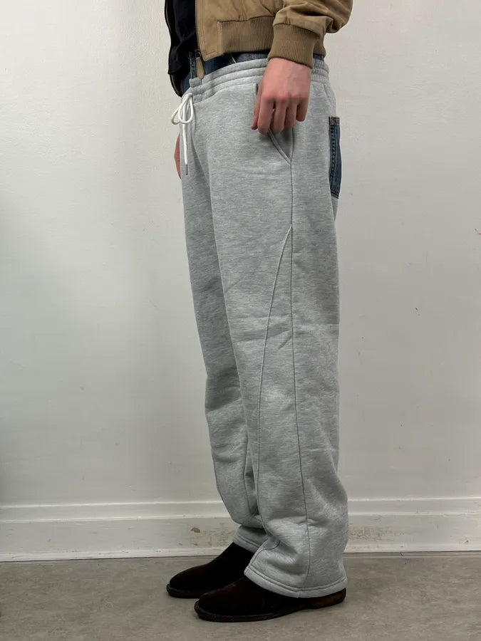 SS2006 Dolce & Gabbana Beige Denim Hybrid Jogger Pants HIadVCt 3