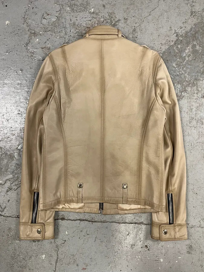 SS2006 Dolce & Gabbana Beige Leather Jacket (M) 3
