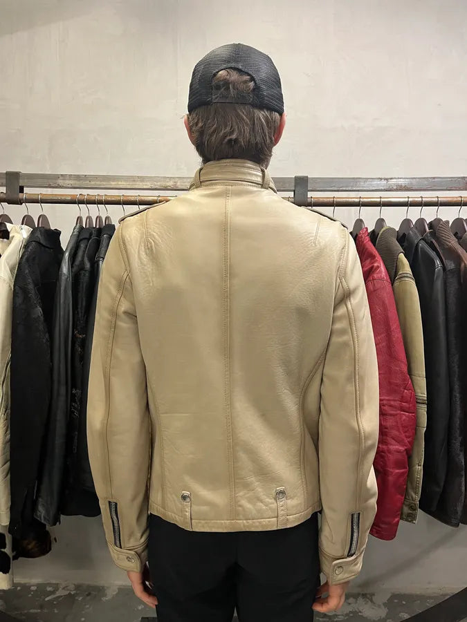 SS2006 Dolce & Gabbana Beige Leather Jacket (M) 6