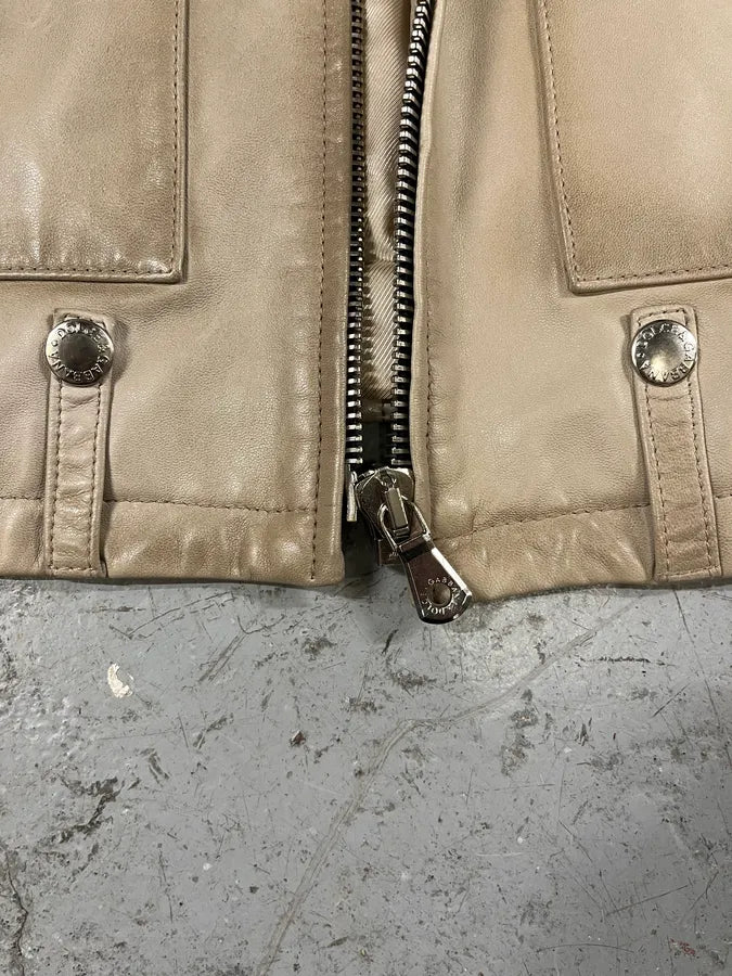 SS2006 Dolce & Gabbana Beige Leather Jacket (M) 8