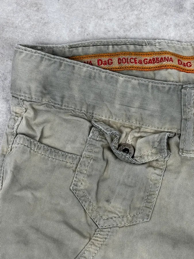 SS2006 Dolce & Gabbana Beige Signature Cozy Pants vdDZVKp 9