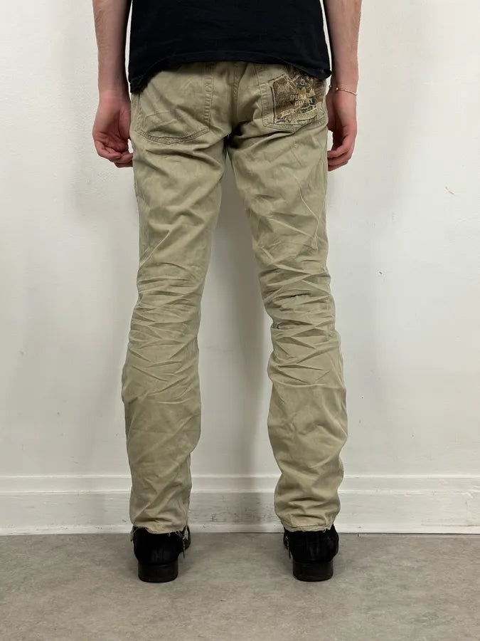 SS2006 Dolce & Gabbana Beige Signature Cozy Pants vdDZVKp 4