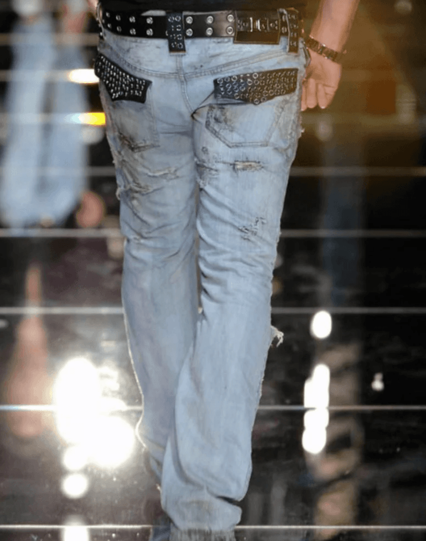 SS2006 Dolce & Gabbana Black Rockstar Faded Denim Jeans JFYbixJ 1