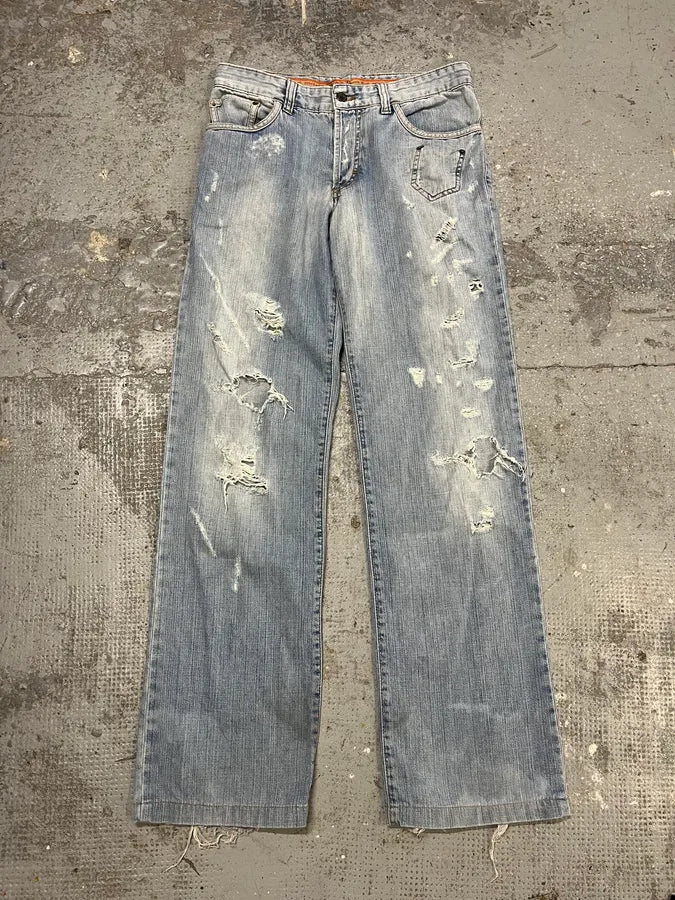 SS2006 Dolce & Gabbana Blue Denim Rebel Jeans (M) yrRWqhN 1