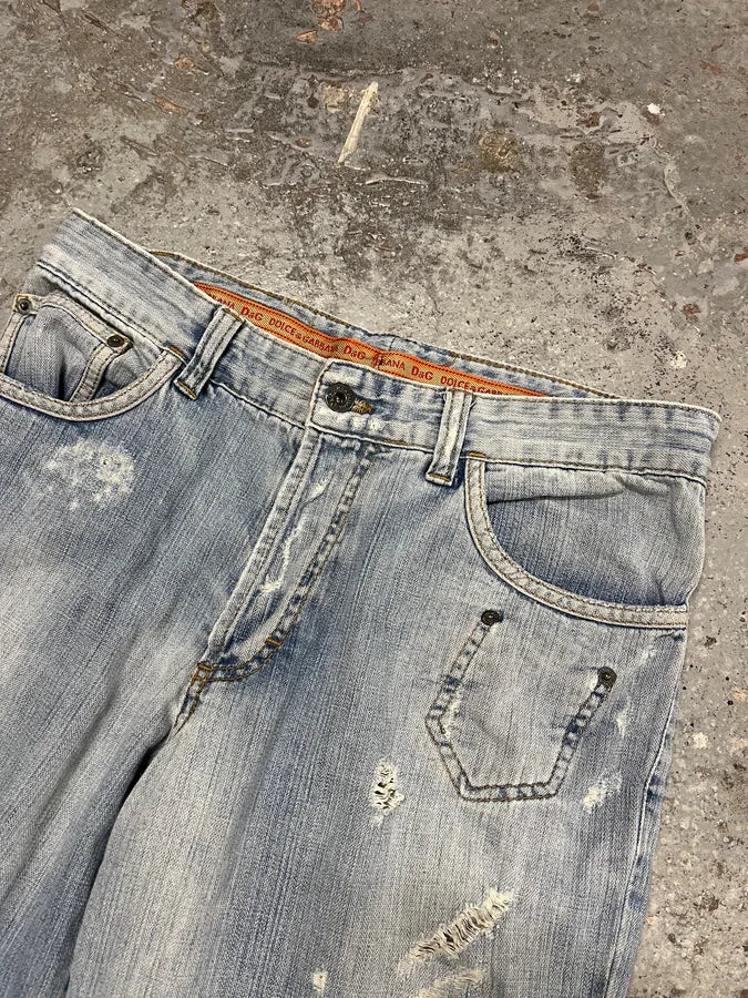 SS2006 Dolce & Gabbana Blue Denim Rebel Jeans (M) yrRWqhN 2
