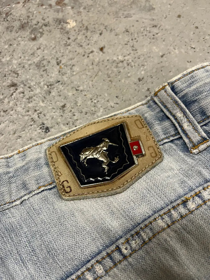 SS2006 Dolce & Gabbana Blue Denim Rebel Jeans (M) yrRWqhN 4