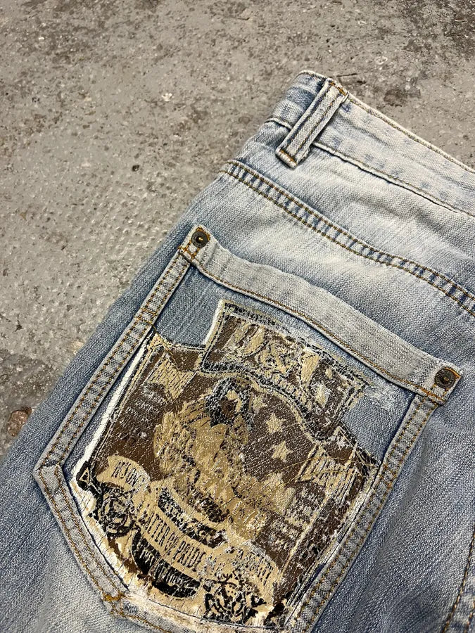 SS2006 Dolce & Gabbana Blue Denim Rebel Jeans (M) yrRWqhN 6