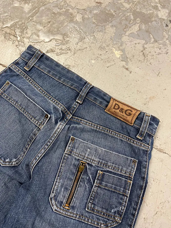 SS2006 Dolce & Gabbana Blue Denim Shorts teAwSko 6