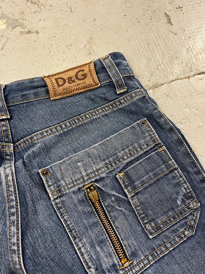 SS2006 Dolce & Gabbana Blue Denim Shorts teAwSko 7