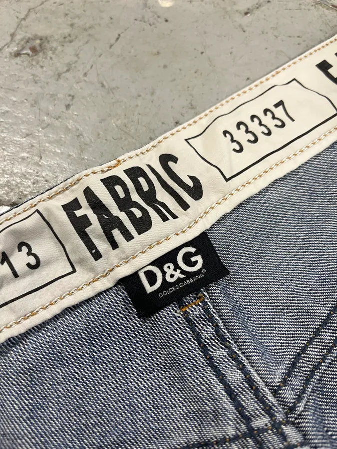 SS2006 Dolce & Gabbana Blue Denim Shorts teAwSko 9