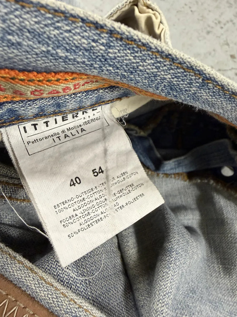 SS2006 Dolce & Gabbana Blue Distressed Denim Jeans UwewWyb 6