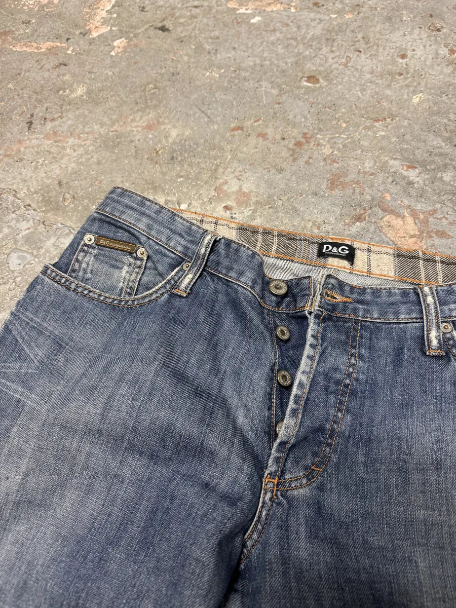 SS2006 Dolce & Gabbana Blue Poem Denim Jeans (L) JaWxAhJ 7