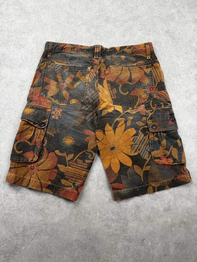 SS2006 Dolce & Gabbana Brown Autumn Leafs Shorts xczxNod 1