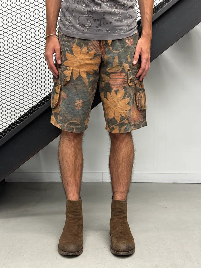 SS2006 Dolce & Gabbana Brown Autumn Leafs Shorts xczxNod 2
