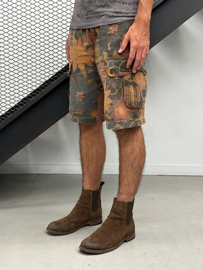 SS2006 Dolce & Gabbana Brown Autumn Leafs Shorts xczxNod 3