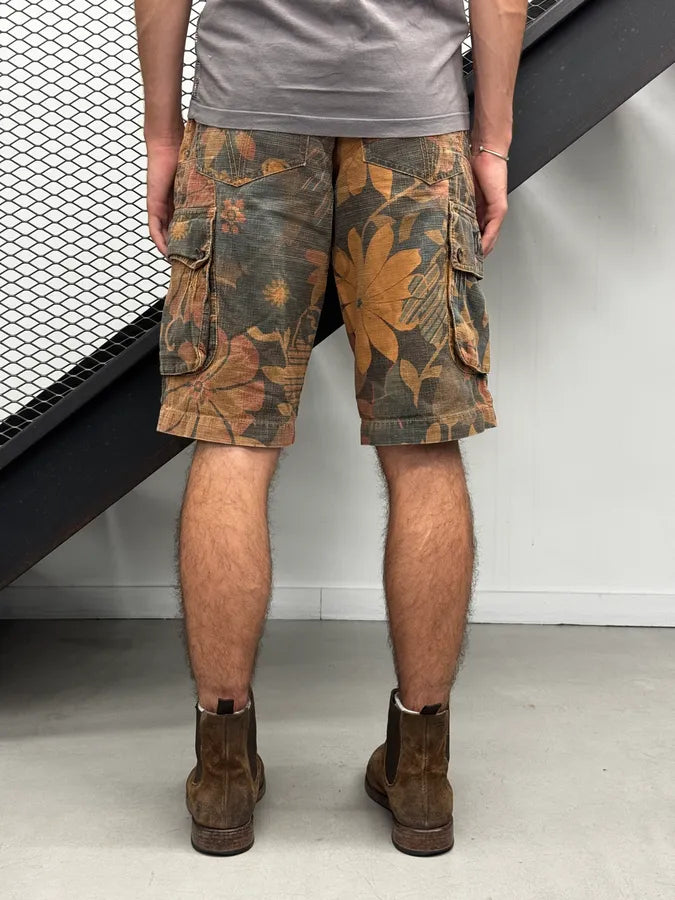 SS2006 Dolce & Gabbana Brown Autumn Leafs Shorts xczxNod 4