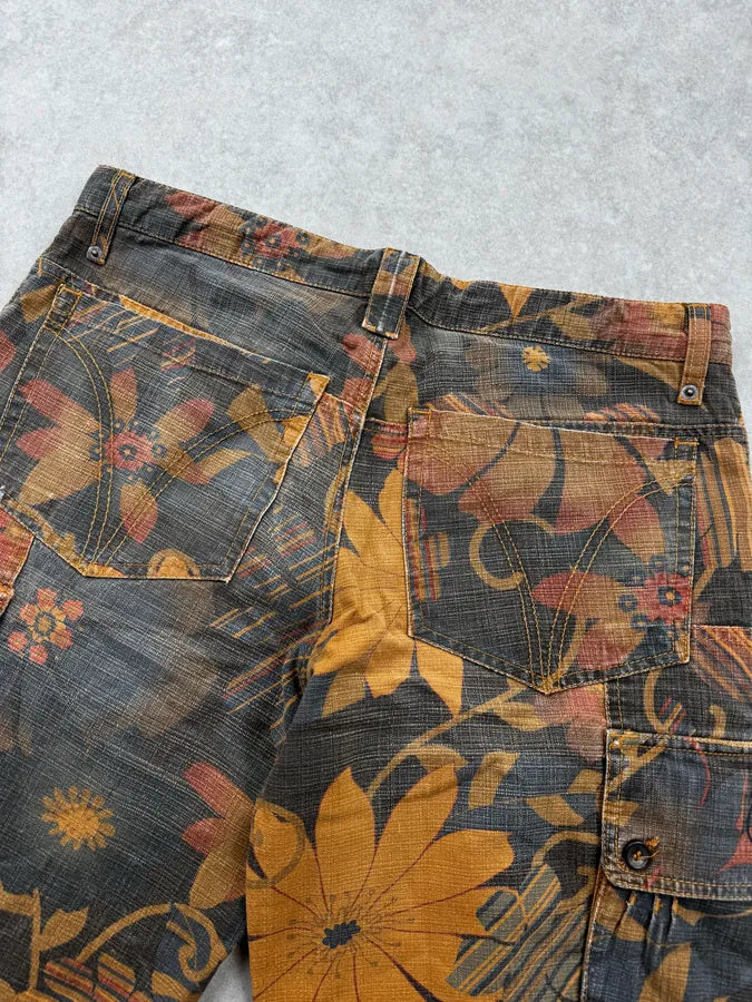 SS2006 Dolce & Gabbana Brown Autumn Leafs Shorts xczxNod 6