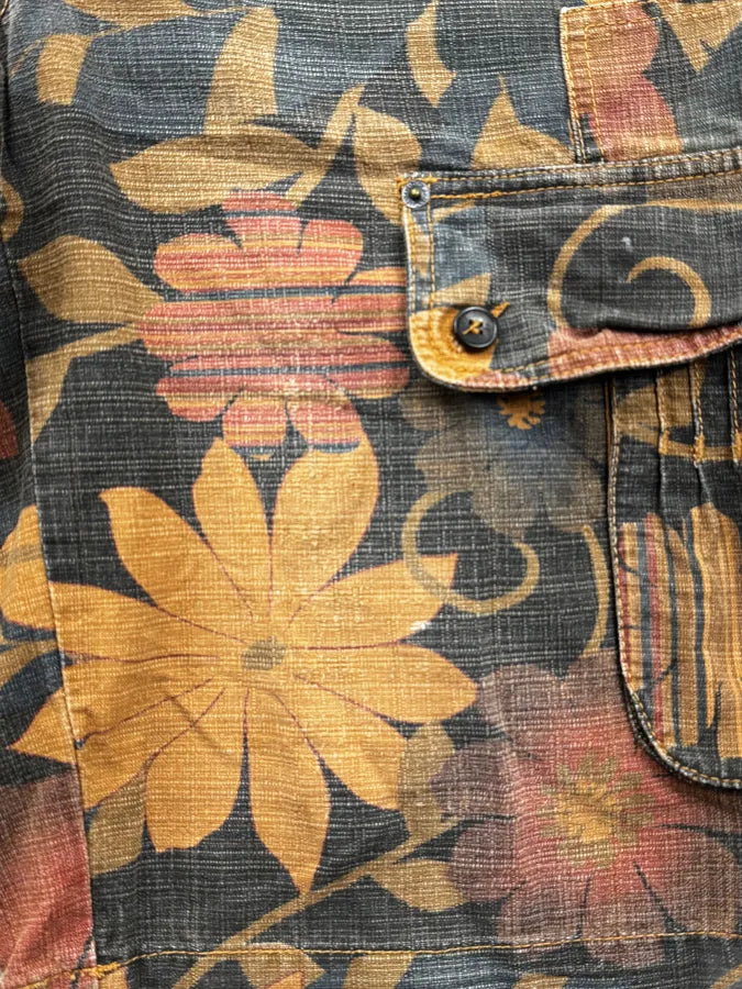 SS2006 Dolce & Gabbana Brown Autumn Leafs Shorts xczxNod 8