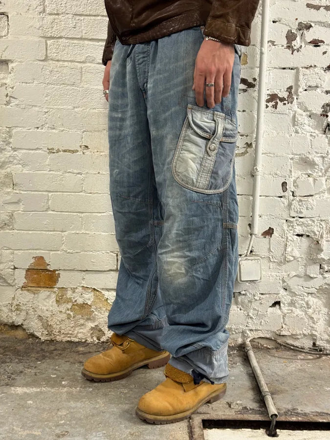SS2006 Dolce & Gabbana Cargo Fluid Denim Jeans QbaeMoE 0