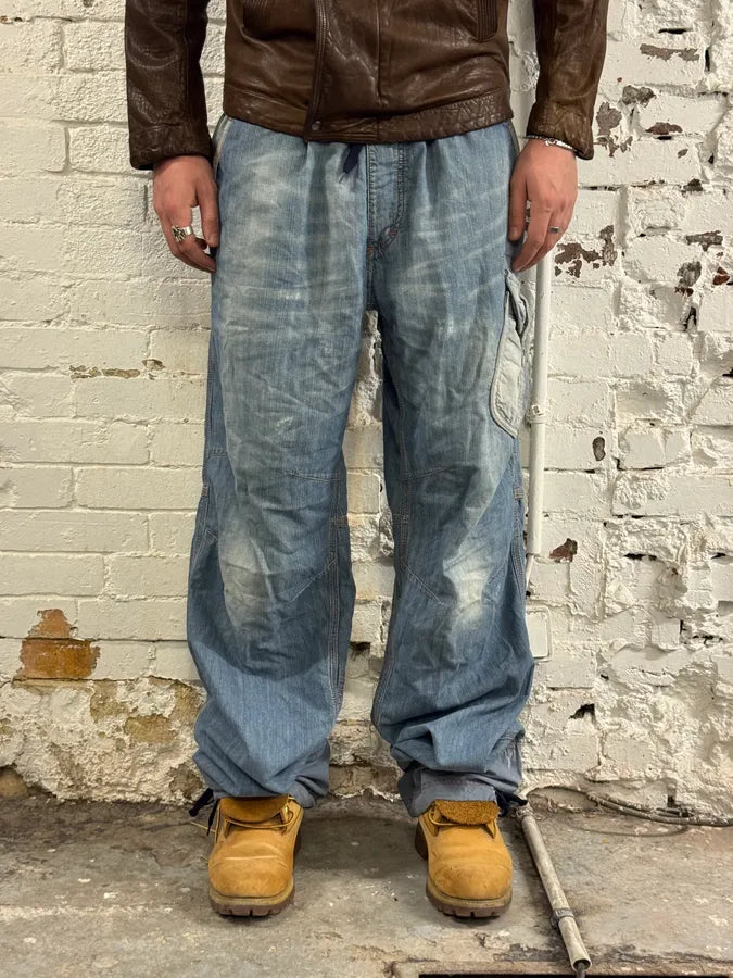 SS2006 Dolce & Gabbana Cargo Fluid Denim Jeans QbaeMoE 1