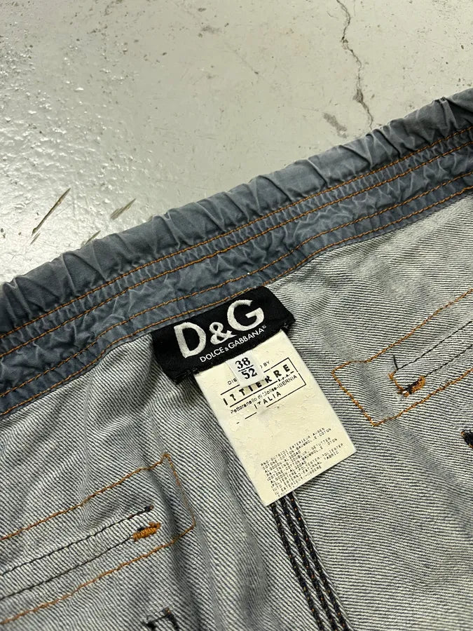 SS2006 Dolce & Gabbana Cargo Fluid Denim Jeans QbaeMoE 10