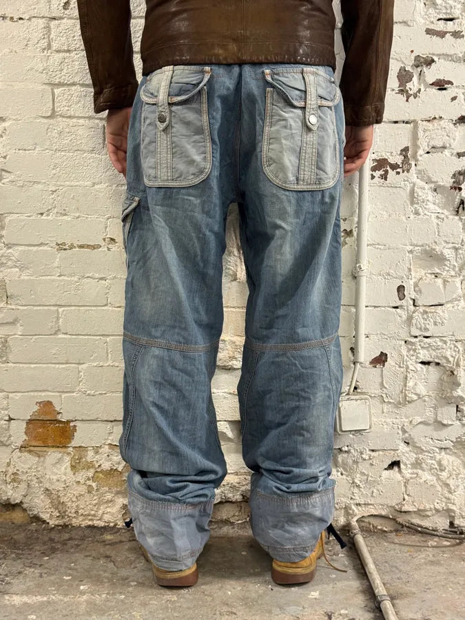 SS2006 Dolce & Gabbana Cargo Fluid Denim Jeans QbaeMoE 2