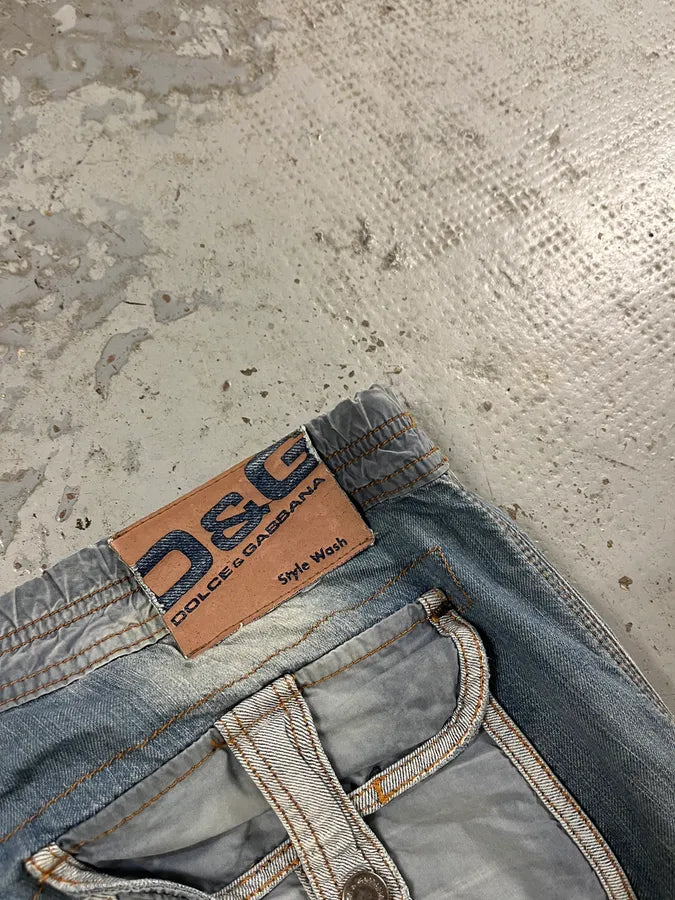 SS2006 Dolce & Gabbana Cargo Fluid Denim Jeans QbaeMoE 9