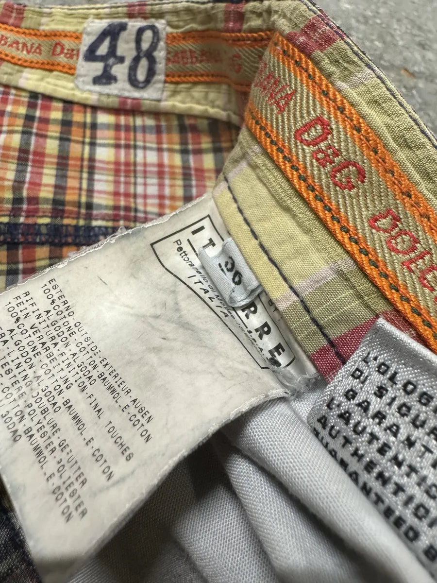 SS2006 Dolce & Gabbana Checked Cargo Shorts iWchCOO 7