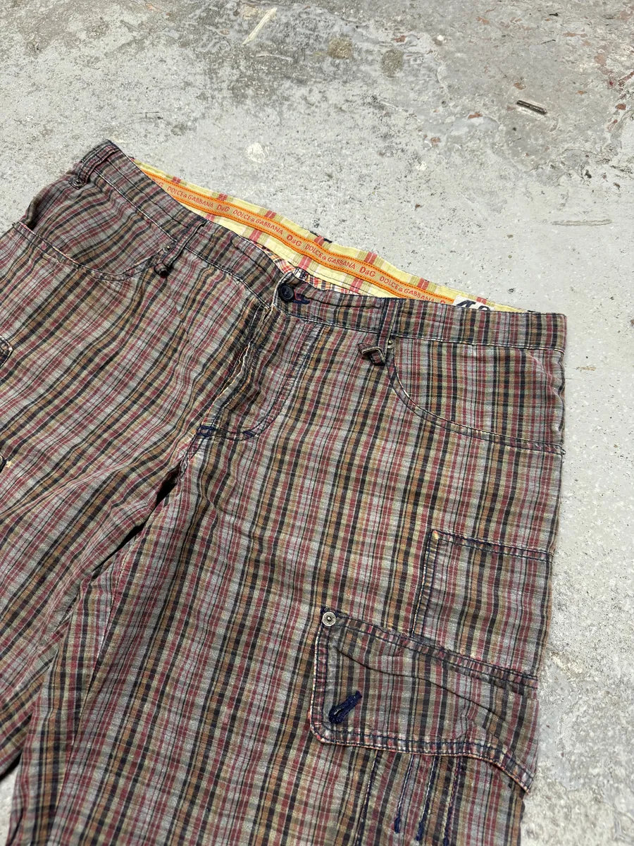 SS2006 Dolce & Gabbana Checked Cargo Shorts iWchCOO 8